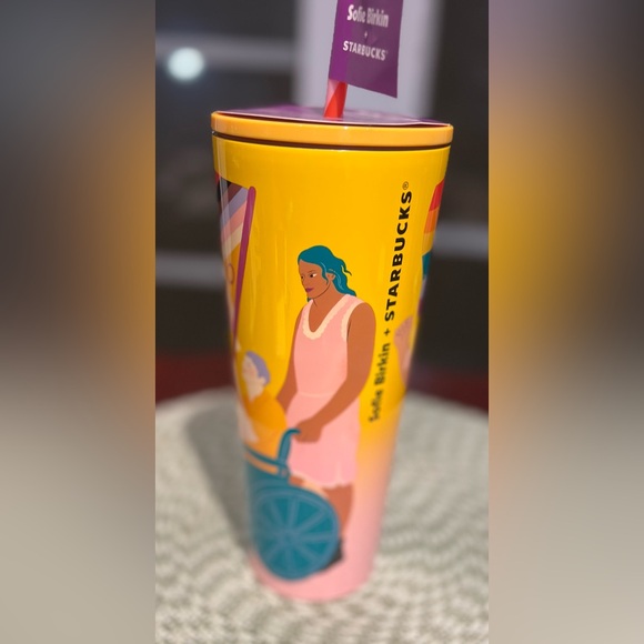 NEW Starbucks Sofie Birkin 2024 Yellow Summer Graphic "Pride Month Tumbler 24 oz - Picture 12 of 12